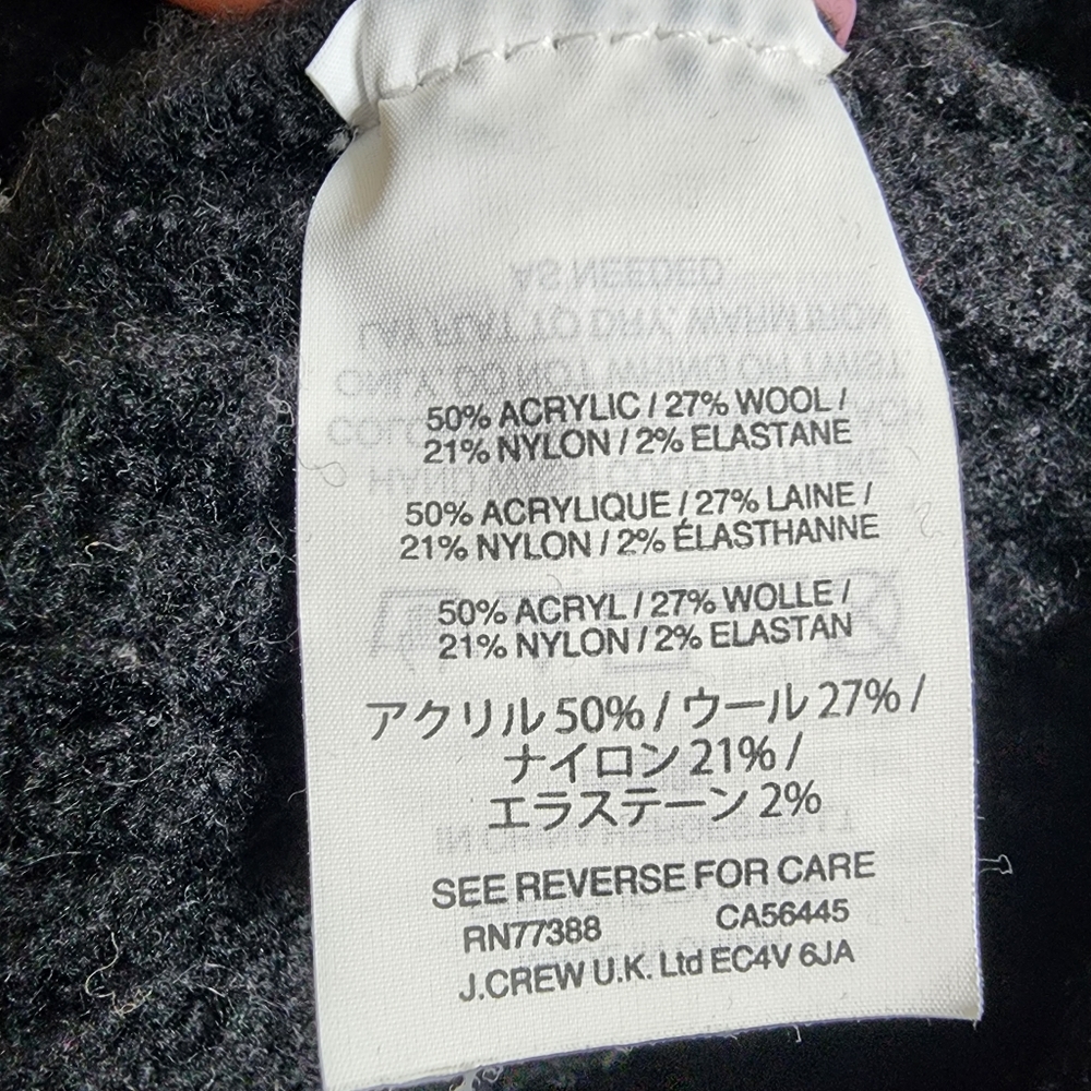 Madewell Northfield Mockneck Pullover Sweater in Black H3339 Women's Size Small - Picture 5 of 9